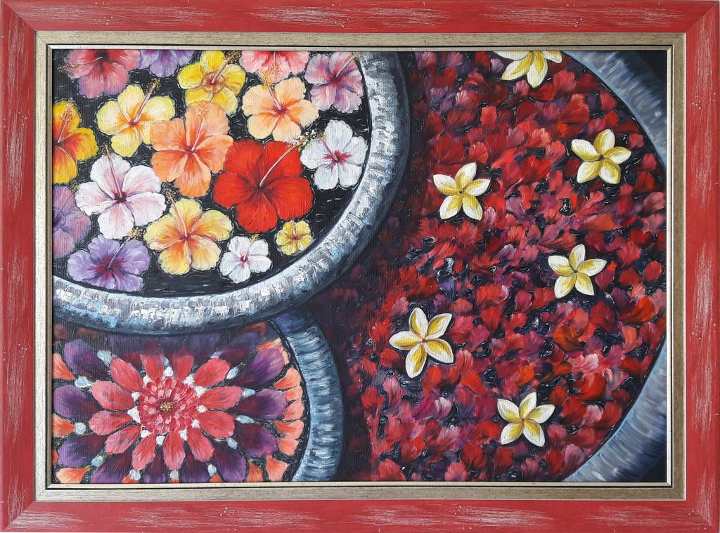 BALINEŽANSKE CVETNE KUPKE, 50x70cm